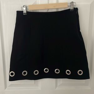 & Other Stories Large Grommet 90s Retro Mini Skirt